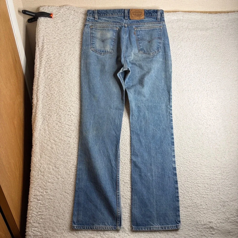 Vintage Levis 517 Orange Tab Jeans Mens 34x32 (32x33) Bootcut Made in USA